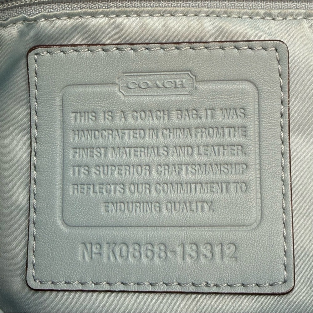 Coach Legacy Multicolor Turnlock Satin Stripe Leah Tote + Wristlet - Picture 3 of 13